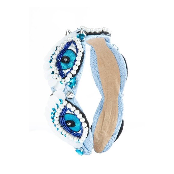 Evil Eye Pearl Sequin Headband - Picture 2 of 10